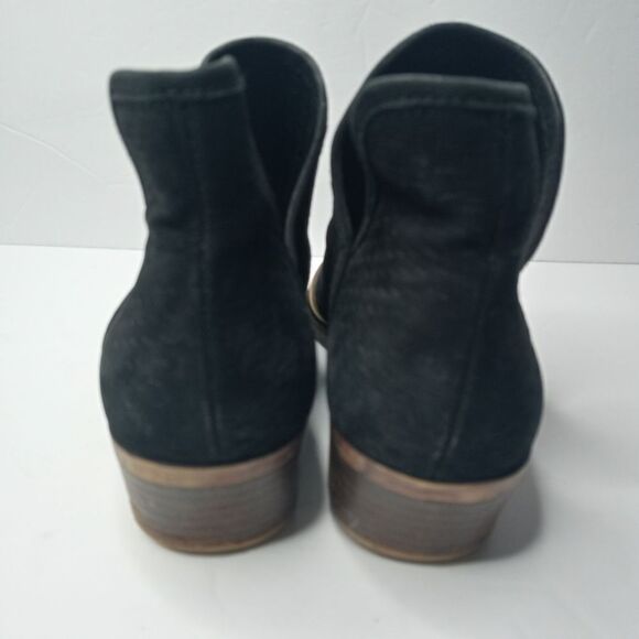 Lucky Brand Baley Black Perforated Leather Booties - Picture 6 of 8